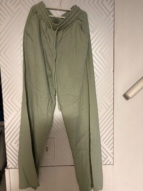 Women’s Sage Green Drawstring Casual Halara Pants